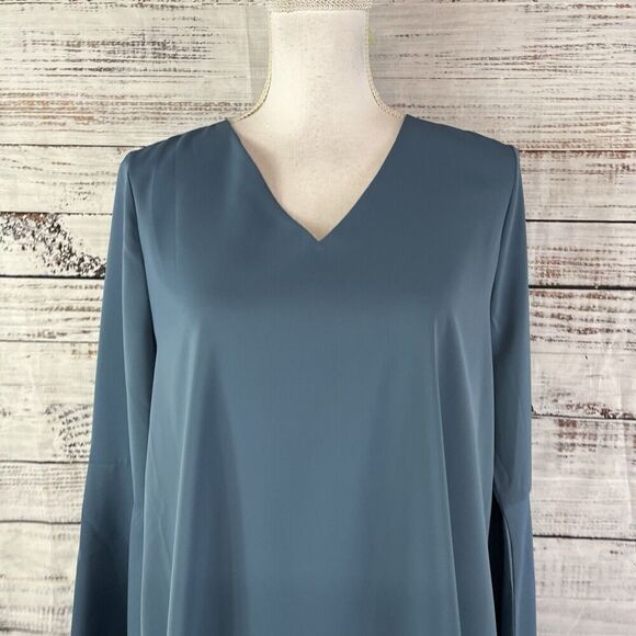 Sugar Lips Dress size Medium Shimmery Gray Knee Straight Boho Wedding Church - Picture 3 of 12